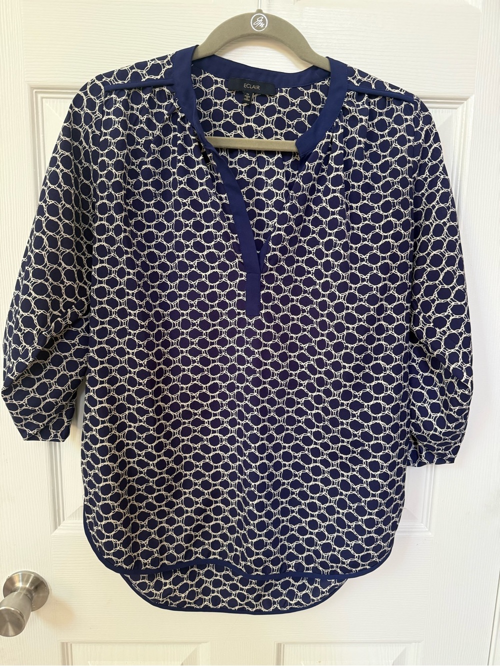 Split Neck Blouse - Picture 2 of 5
